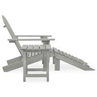 Tuinstoel Adirondack voetenbank tafel massief vurenhout grijs - thumbnail