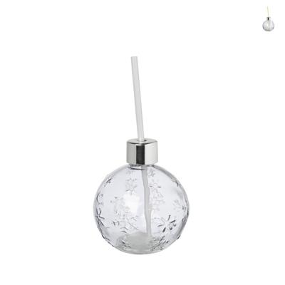 Svenska Living Beker kerstbal met rietje zilver/goud