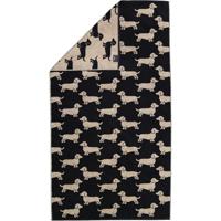 Cawö Cawo We love Dogs gemustert 6246 Badlaken 80x150 schwarz/beige - thumbnail