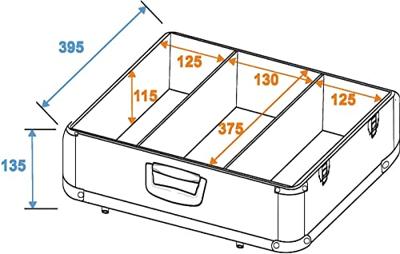Roadinger CD-Case ALU Flightcase (l x b x h) 190 x 430 x 430 mm