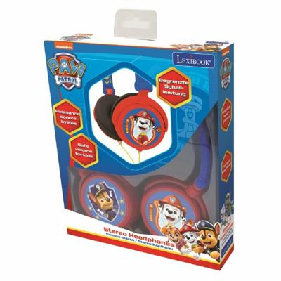 Lexibook, La Pat Patrouille, Casque audio stéréo, puissance sonore limitée, pliable et ajustable, bleu/rouge, HP015PA