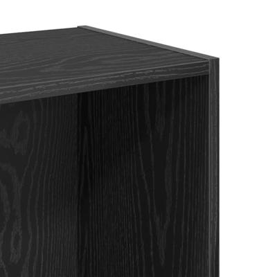 Boekenkast Zwart eiken 40 x 30 x 77 cm Bewerkt hout - thumbnail