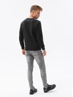 Ombre - Heren Sweater - Zwart - Zachte Stof - Ronde Hals - thumbnail