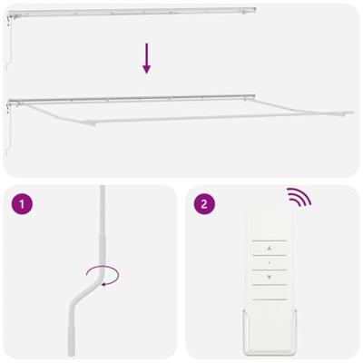 Luifel automatisch uittrekbaar 600x300 cm antracietkleur en wit