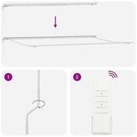 Luifel automatisch uittrekbaar 600x300 cm antracietkleur en wit - thumbnail