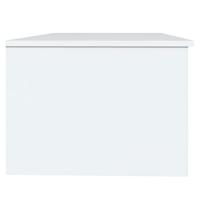 Salontafel 102x50x36 cm bewerkt hout wit - thumbnail