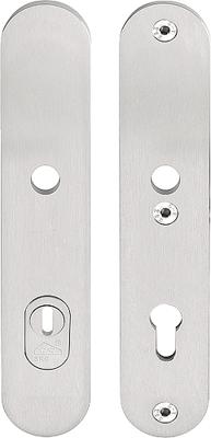 Formani Basics LBSM-50KT massieve veiligheidsschilden met kerntrekbeveiliging kruk/kruk SKG*** PC72 - PVD mat RVS