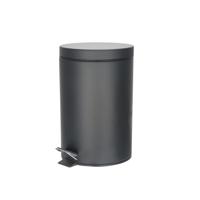 Dutch House Pedaalemmer 3 Liter Rvs Zwart - thumbnail