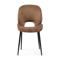 Rivièra Maison Eetkamerstoel 'Mr. Beekman' Velvet III, kleur Golden Mink - thumbnail