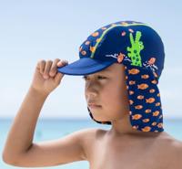 Playshoes zwemcap Krokodil Blauw-53 cm - thumbnail