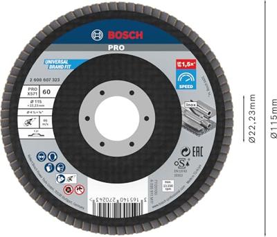 Bosch Accessoires 1 Lamellenschijf 115 X571, Best for Metal recht, 60 - 2608607323 Bosch Accessoires 1 Lamellenschijf 115 X571, Best for Metal recht, 60 - 2608607323