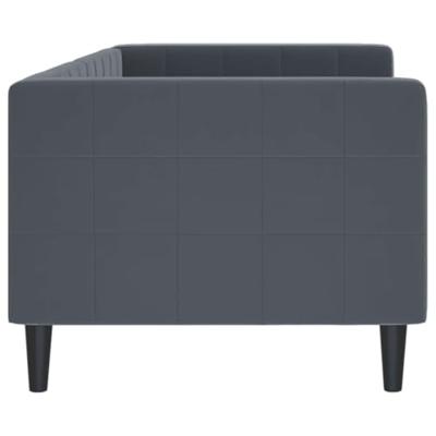 Slaapbank 80x200 cm fluweel donkergrijs