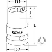 KS Tools 5150922 515.0922 Kracht-dopsleutelinzet - thumbnail
