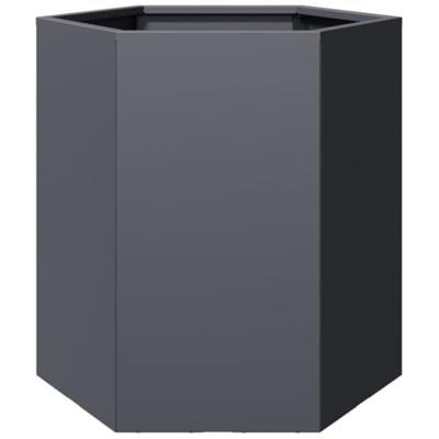 VidaXL Plantenbakken 2 st zeshoek 46x40x45 cm staal antracietkleurig