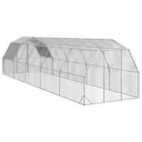 Kippenren met dak 2,5x10x2,25 m gegalvaniseerd staal - thumbnail