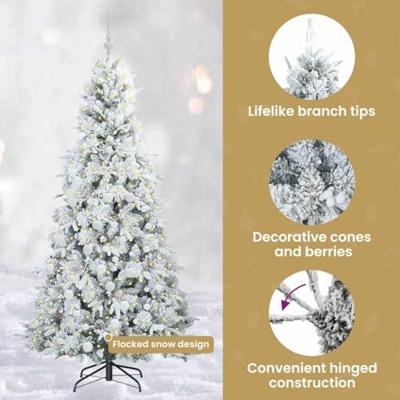 VidaXL Kunstmatige inklapbare kerstboom wit 180 cm pe en pvc