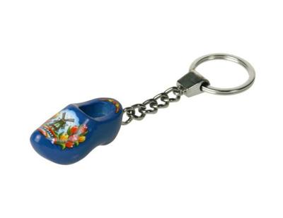Sleutelhanger 1 klompje blauw 4cm