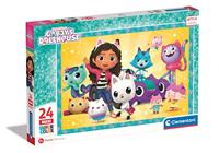 Clementoni puzzel super color maxi gabby's poppenhuis, 24st. - thumbnail