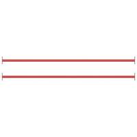 VidaXL Rekstokken 2 st 125 cm staal rood - thumbnail