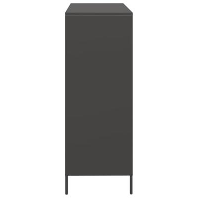 Hoge kast 101,5x39x103,5 cm staal zwart