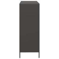Hoge kast 101,5x39x103,5 cm staal zwart - thumbnail