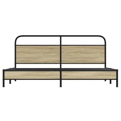 Bedframe zonder matras metaal sonoma eikenkleur 200x200 cm