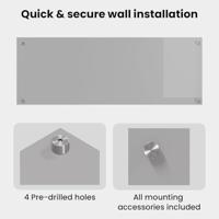 VidaXL Keuken spatscherm 2 pcs lichtgrijs 110 x 40 cm gehard glas - thumbnail