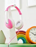 Groov-e GV590PW Kidz On-Ear DJ-stijl hoofdtelefoon met verstelbare hoofdband, zachte oorkussens, 3,5 mm hoofdtelefoonaansluiting - roze - thumbnail