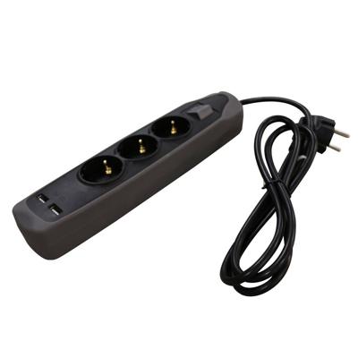 Relectric stekkerdoos 1,5 mtr 3-voudig 2x USB - RELEC492220 RELEC492220