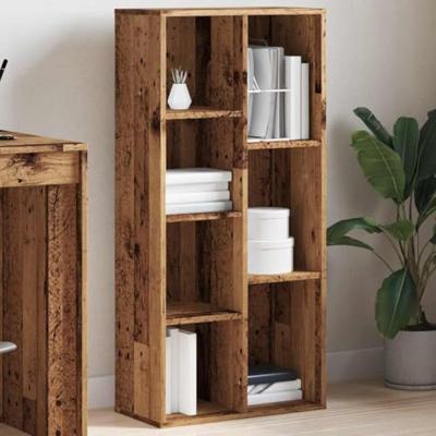 Boekenkast 50x25x104 cm oud houtkleurig