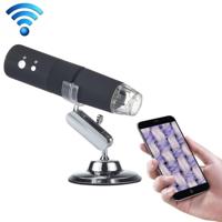 50 X ~ 1000 X Vergrootglas HD Image Sensor 1920x1080P USB WiFi digitale microscoop met 8 LED & professionele Stand (zwart) - thumbnail