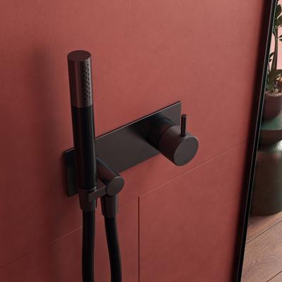 Inbouw Douchemengkraan Hotbath Cobber X Met Doucheslang en Handdouche Mat Zwart