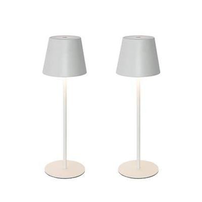QAZQA Set van 2 tafellampen wit met dimmer en oplaadbaar - Murdock QAZQA Set van 2 tafellampen wit met dimmer en oplaadbaar - Murdock