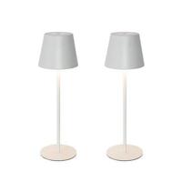 QAZQA Set van 2 tafellampen wit met dimmer en oplaadbaar - Murdock - thumbnail