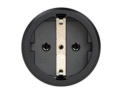 PC Electric 2521-ss Koppeling met randaarde Massief rubber 250 V Zwart IP54
