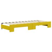 Slaapbank met onderschuifbed en lades 80x200 cm fluweel geel - thumbnail