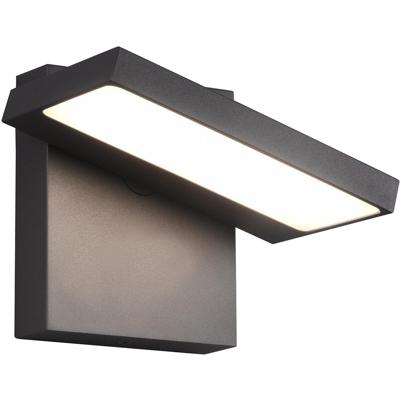 LED Wandlamp Buiten - 8W Warm Wit 3000K - Draaibaar - Vierkant Antraciet