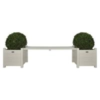 Esschert Design bank met plantenbak wit cf33w - thumbnail