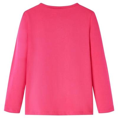 Kindershirt met lange mouwen hertenprint 116 felroze Kindershirt met lange mouwen hertenprint 116 felroze