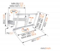 Vogels WALL 3345 TV beugel Wit - thumbnail