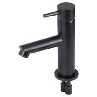 Differnz kraan koud/warm kraan recht mat zwart - thumbnail