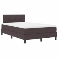 Boxspringbed met matras Donkerbruin 120 x 200 cm Stof - thumbnail