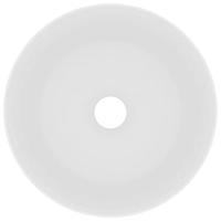 Wastafel rond 40x15 cm keramiek matwit - thumbnail