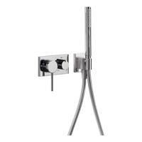 Douchekraan met handdouche Tres 3V | Inbouw | Mengkraan | Excl.Inbouwdeel | 3-weg | Rond | Chroom - thumbnail