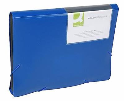 Q-CONNECT voorordner, A4, PP, met 13 vakken, elastieksluiting, blauw