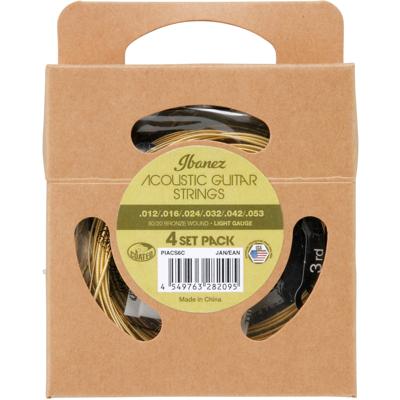 Ibanez PIACS6C 80/20 Bronze Wound Light snaren voor akoestische westerngitaar (4 sets)