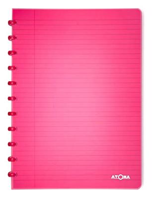 Atoma Trendy schrift, ft A4, 144 bladzijden, gelijnd, transparant rood