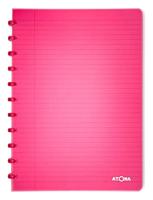 Atoma Trendy schrift, ft A4, 144 bladzijden, gelijnd, transparant rood - thumbnail