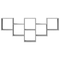 Wandschap 159x18x66 cm bewerkt hout grijs sonoma eikenkleurig - thumbnail