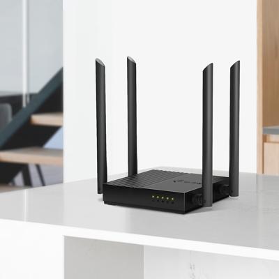 TP-Link AC1200 Dual-Band Gigabit Wi-Fi-router, Wi-Fi-snelheid tot 1200 Mbps, 4 × Gbps LAN-poorten, geavanceerde beveiliging met WPA3, met MU-MIMO, geen configuratie vereist (Archer C64)